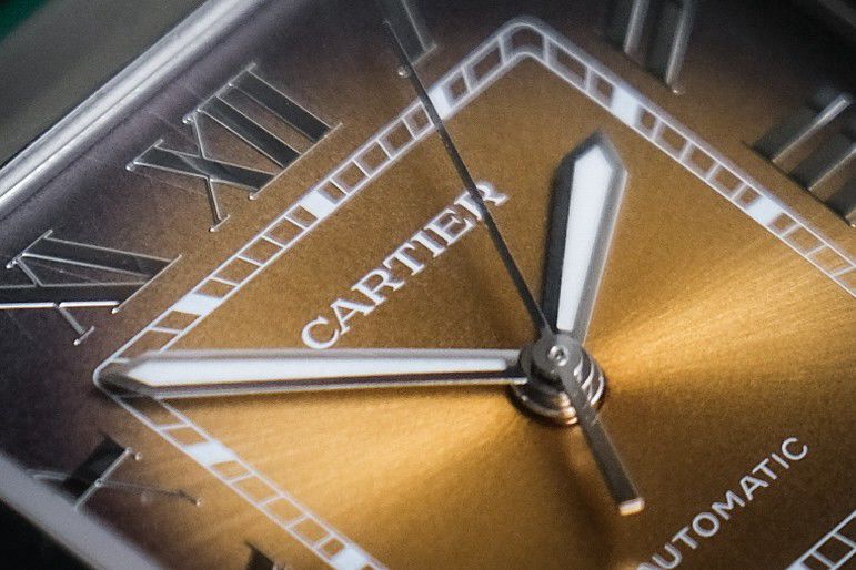 นาฬิกา Cartier De Santos L Brown Dial