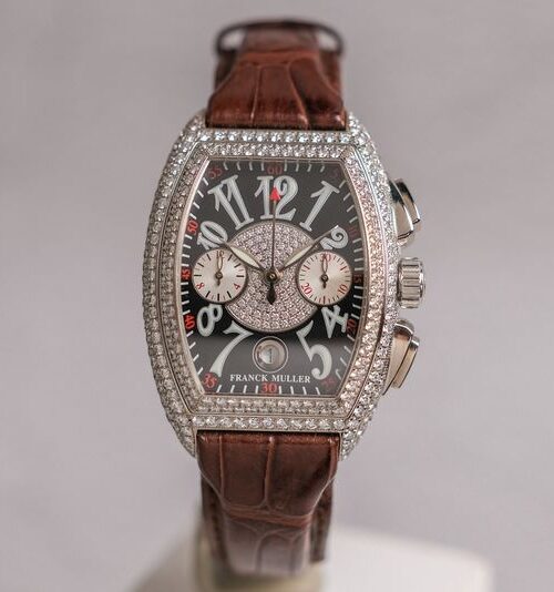 Franck Muller Conquistador 18K White Gold Diamonds