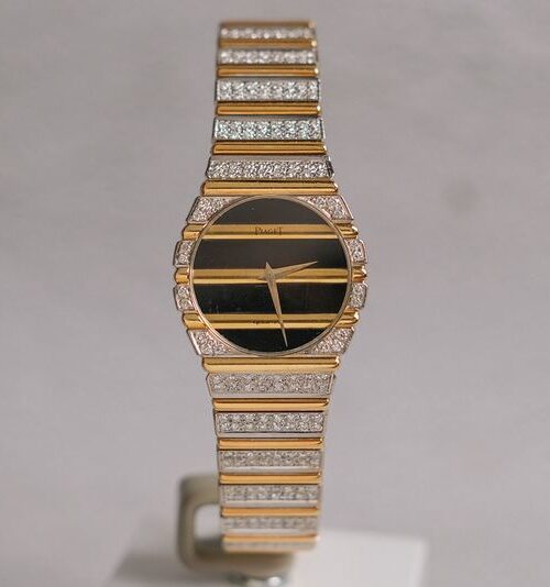 PIAGET Polo Full 18K Gold 2 Tone Diamond Integrated Bracelet