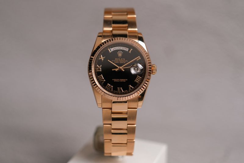 ROLEX DAY DATE 36 Full 18K Rose Gold 118205 (3)