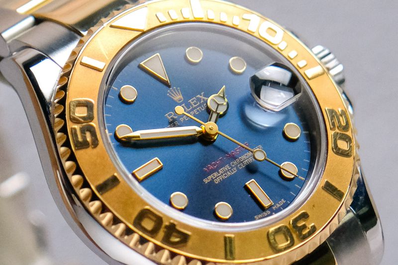 Rolex Yacht Master 34mm Steel 18K Yellow Gold Blue dial (3)