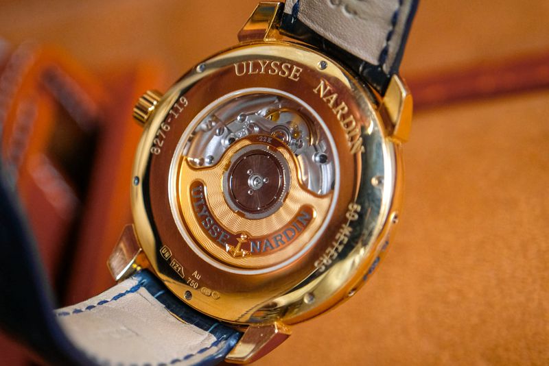 Ulysse Nardin Classico 18K Rose Goldopen case back