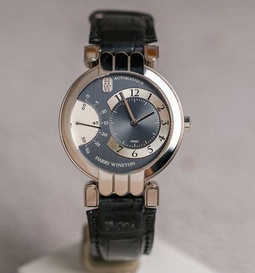 นาฬิกา Harry Winston Premier Excenter Retrograde Seconds 18K White Gold