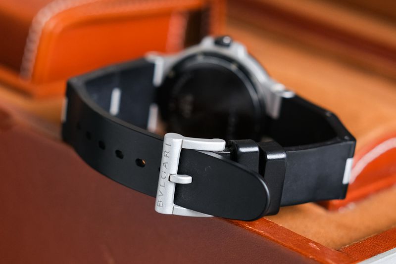 Bvlgari Diagono Aluminium rubber strap with buckle