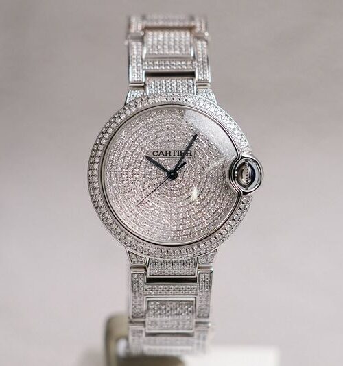 รับซื้อนาฬิกา Cartier Ballon Bleu 36 Diamond