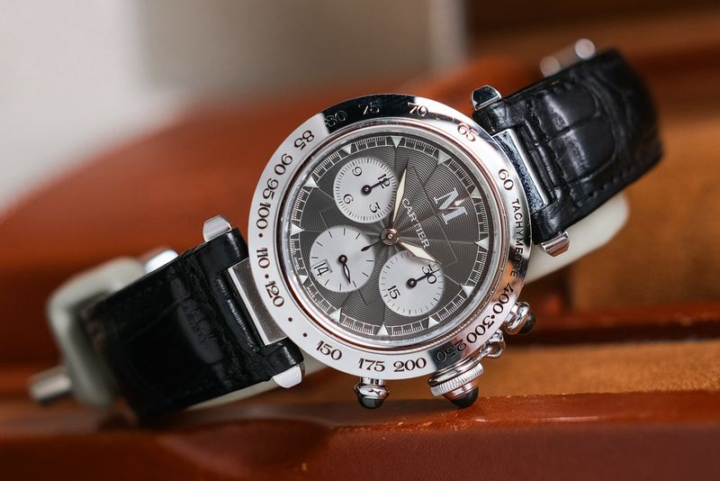 นาฬิกา Cartier Pasha Chronograph 18K White Gold Montenapoleon Limited 25