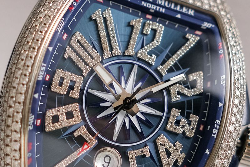 ขายนาฬิกา Franck Muller Vanguard Yachting Blue V41 Diamond