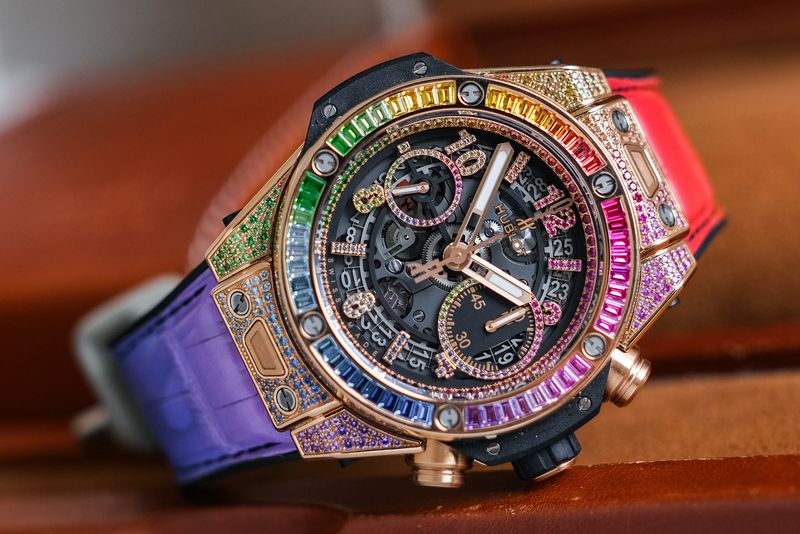 รับซื้อ Hublot Big Bang Unico 18k Rose Gold Rainbow