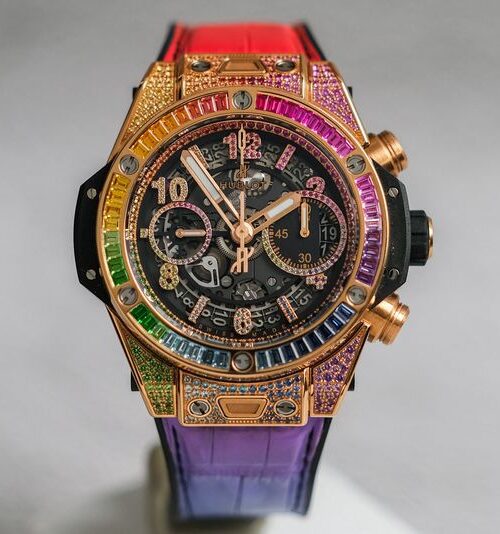 นาฬิกา Hublot Big Bang Unico 18k Rose Gold Rainbow