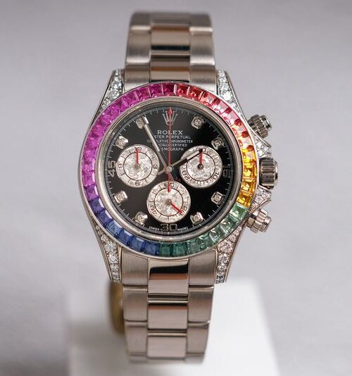 Rolex Daytona Rainbow 18k White Gold