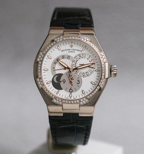 รับซื้อนาฬิกา Vacheron Constantin Overseas Dual Time 18K White Gold Diamond Ref. 47751000G