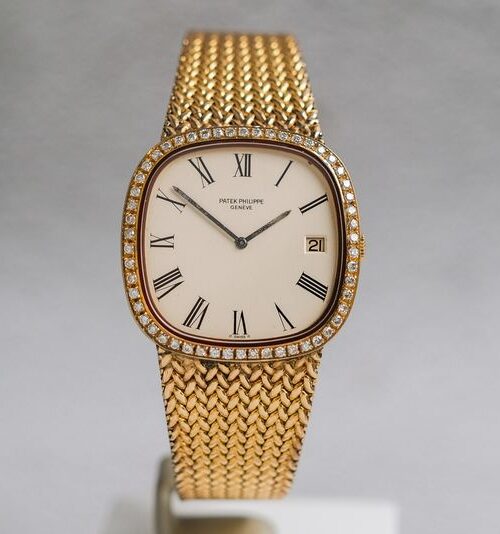Patek Philippe Golden Ellipse JUMBO Full 18K Gold Diamond