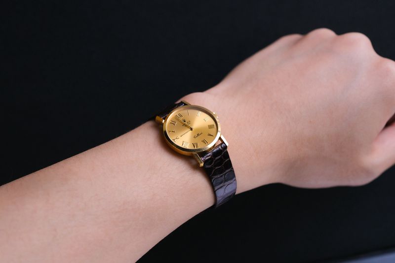 Rolex Cellini 18k Gold Vintage on wrist