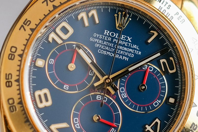 Rolex Daytona Blue Racing 18K Gold 116518 (2)