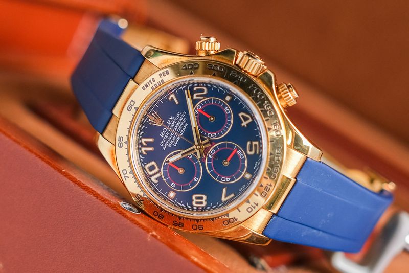 Rolex Daytona Blue Racing 18K Gold 116518 (3)