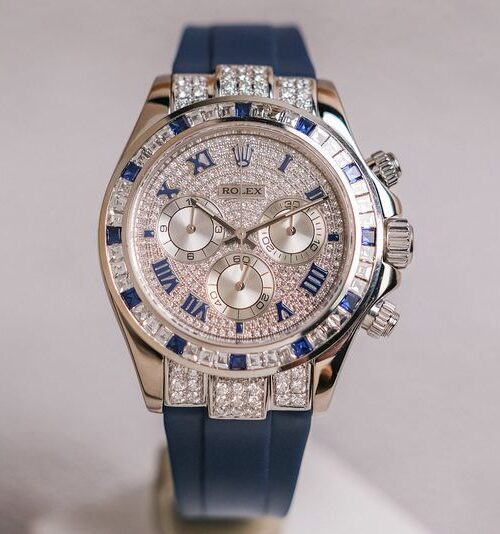 รับซื้อนาฬิกา Rolex Daytona Full 18K White Gold Diamond