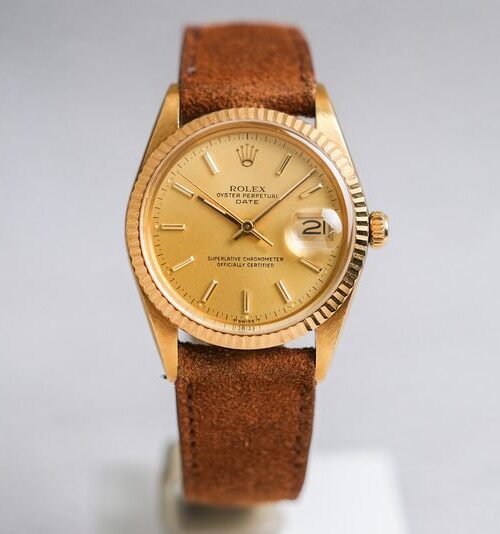 Rolex Oyster Perpetual Date 18K Gold 15038