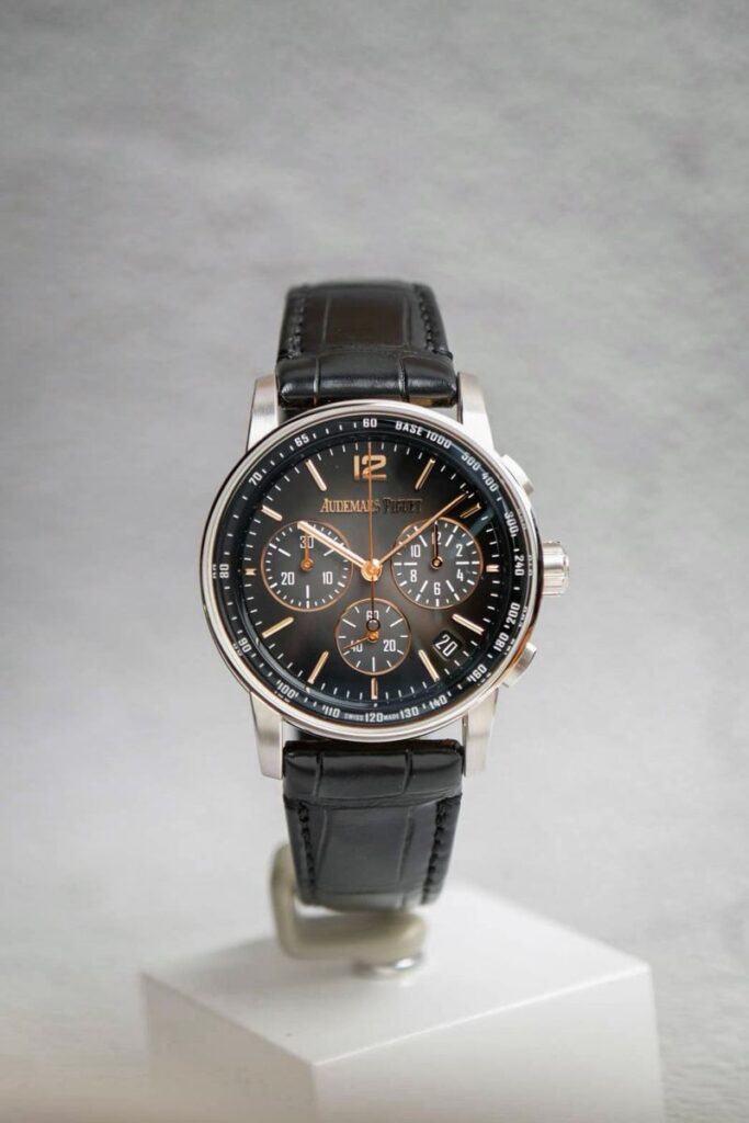 นาฬิกาของแท้ Audemars Piguet CODE 11.59 Smoked Grey Dial 2 Tone Chronograph