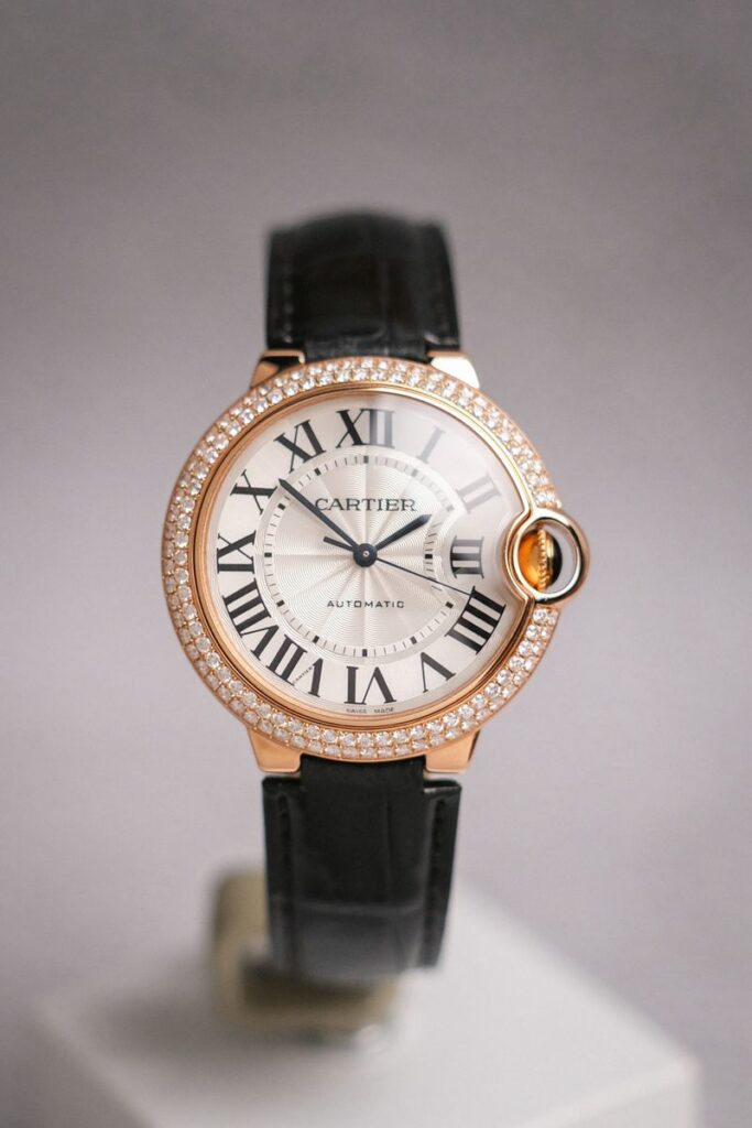 ร้านนาฬิกา Cartier Ballon Bleu 36 18k rose gold Diamond
