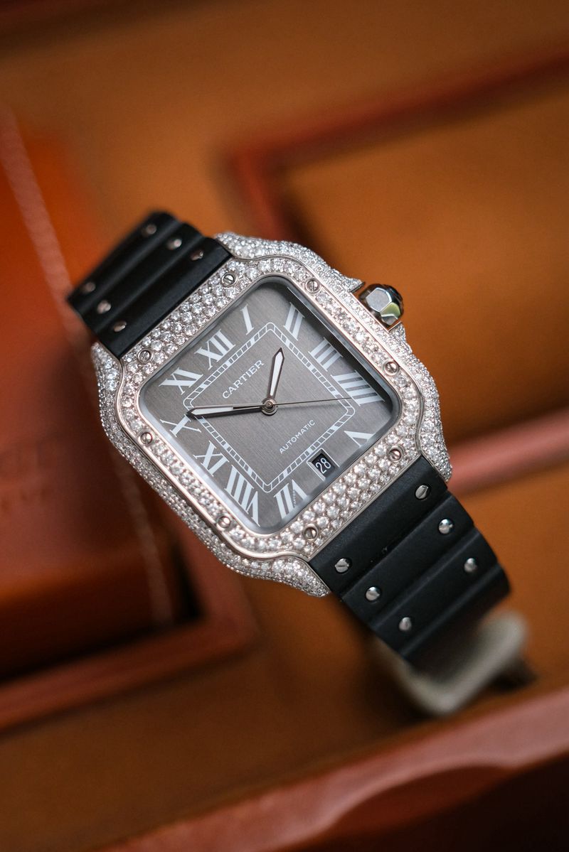 Cartier De Santos L Full Diamond (6)