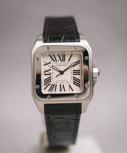 นาฬิกาของแท้ Cartier Santos 100 Medium