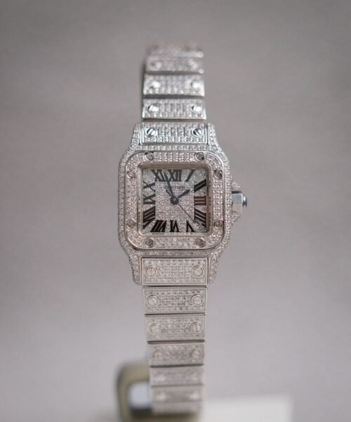 Cartier Santos Galbee 2423 Full Diamond