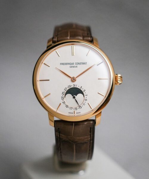 รับซื้อนาฬิกา Frederique Constant Slimline Manufacture Moonphase 18K Rose Gold