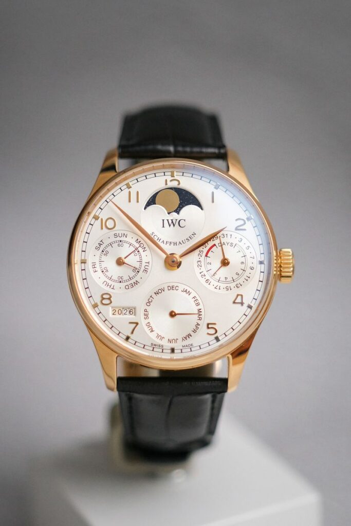นาฬิกาของแท้ IWC Portugieser Perpetual Calendar 18K Rose Gold IW503302