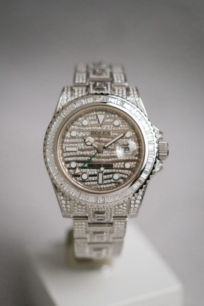 ร้านนาฬิกา Rolex Ice GMT MASTER II Green Hand Full Diamond