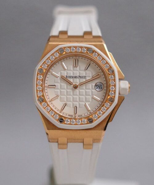 นาฬิกา Audemars Piguet Royal Oak Lady Rose Gold Diamond Bezel 67540OK