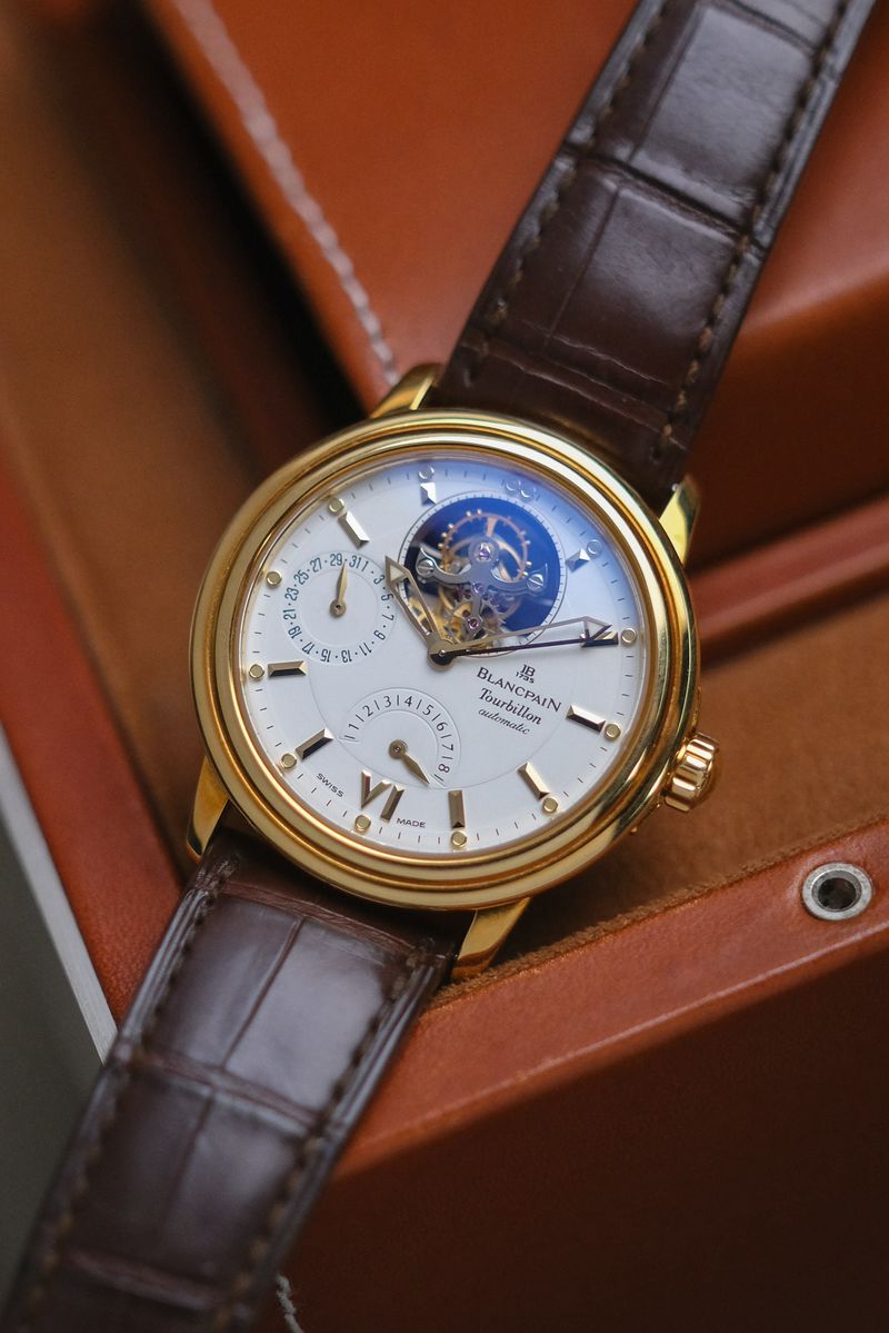 นาฬิกามือสอง Blancpain Leman Tourbillon Automatic Rose Gold