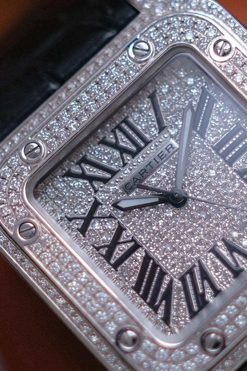 Cartier Santos 100 Medium Diamond (10)