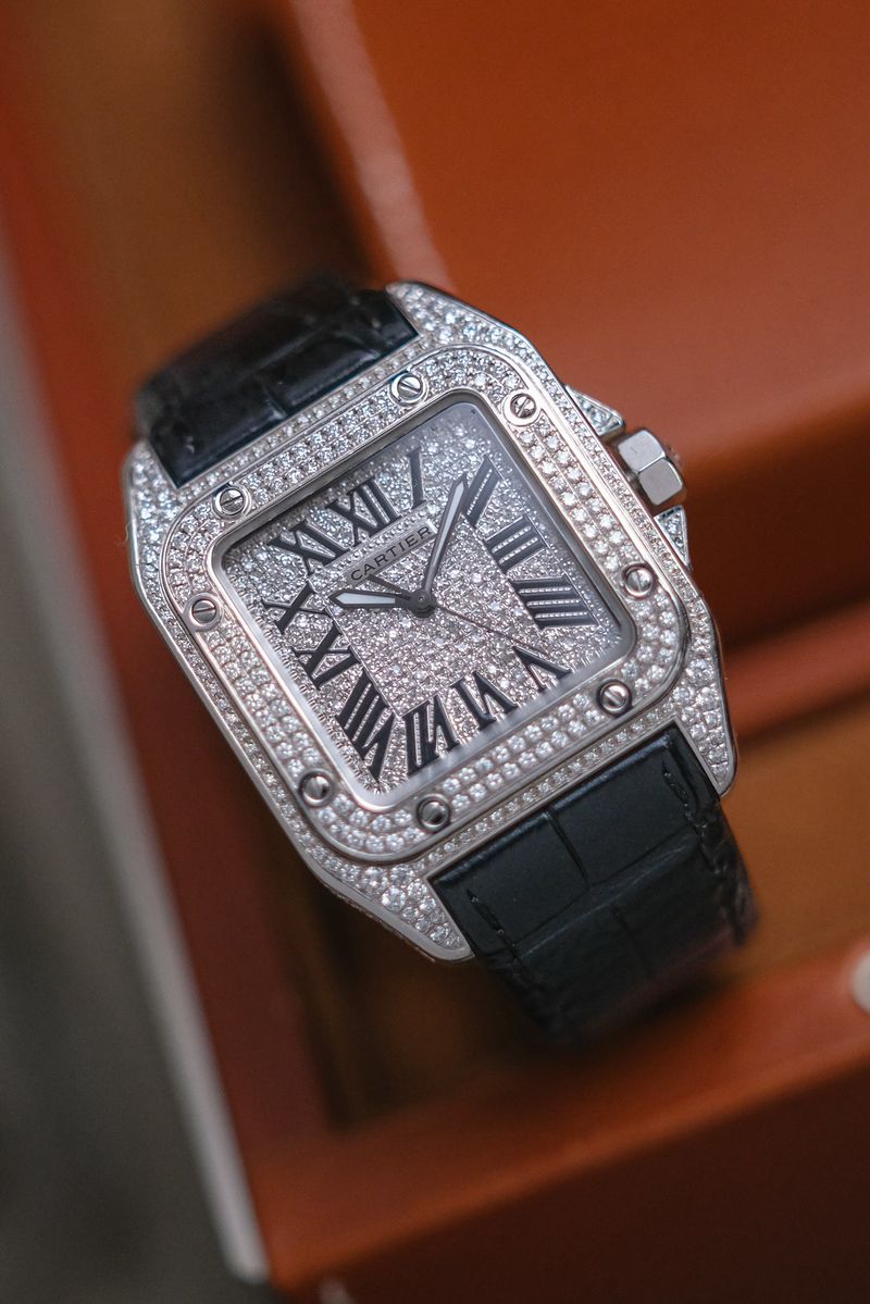 Cartier Santos 100 Medium Diamond (6)