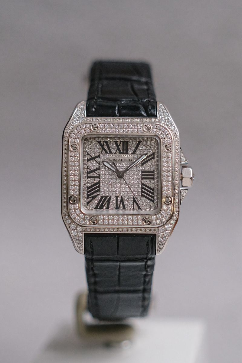Cartier Santos 100 Medium Diamond (9)