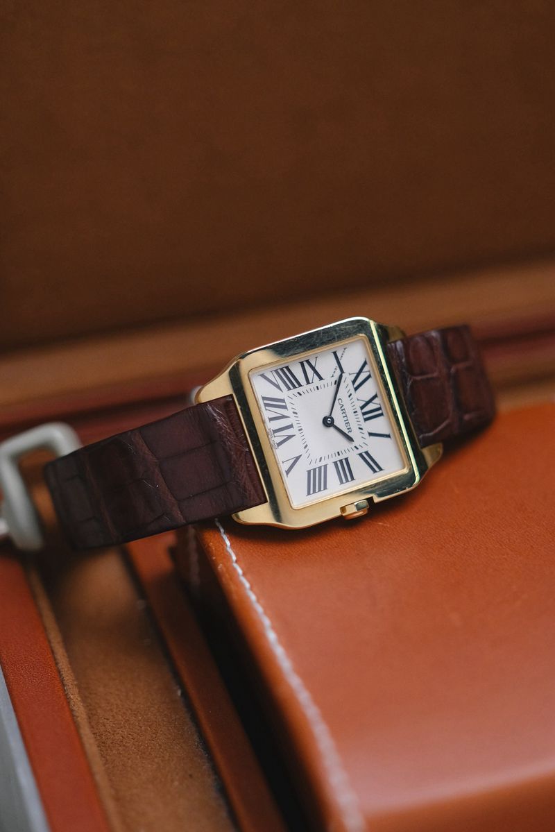 นาฬิกามือสอง Cartier Santos Dumont Ultra Thin 18K Rose Gold