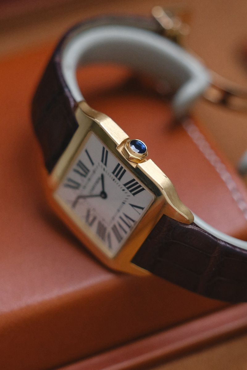 รับซื้อนาฬิกา Cartier Santos Dumont Ultra Thin 18K Rose Gold