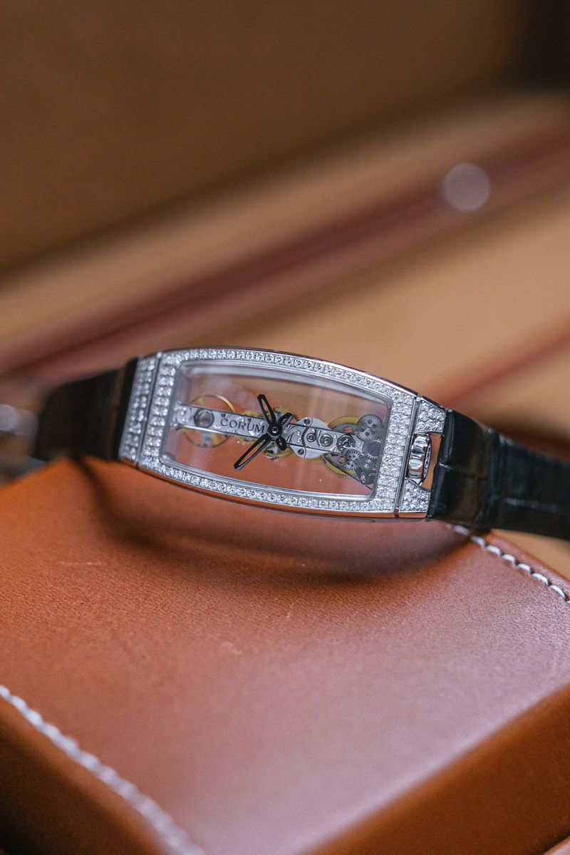 Corum Golden Bridge 18K White Gold Diamond Lady (2)