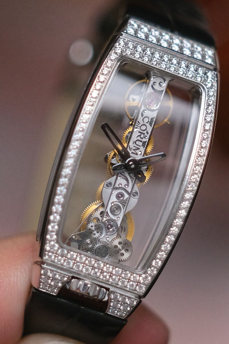 Corum Golden Bridge 18K White Gold Diamond Lady (3)