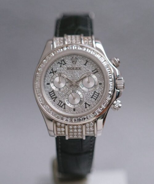 Rolex Daytona Full 18K White Gold Diamond