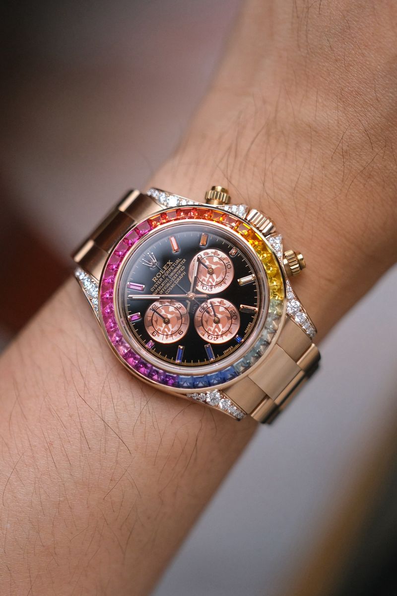 Rolex Daytona Rainbow 18K Rose Gold (4)