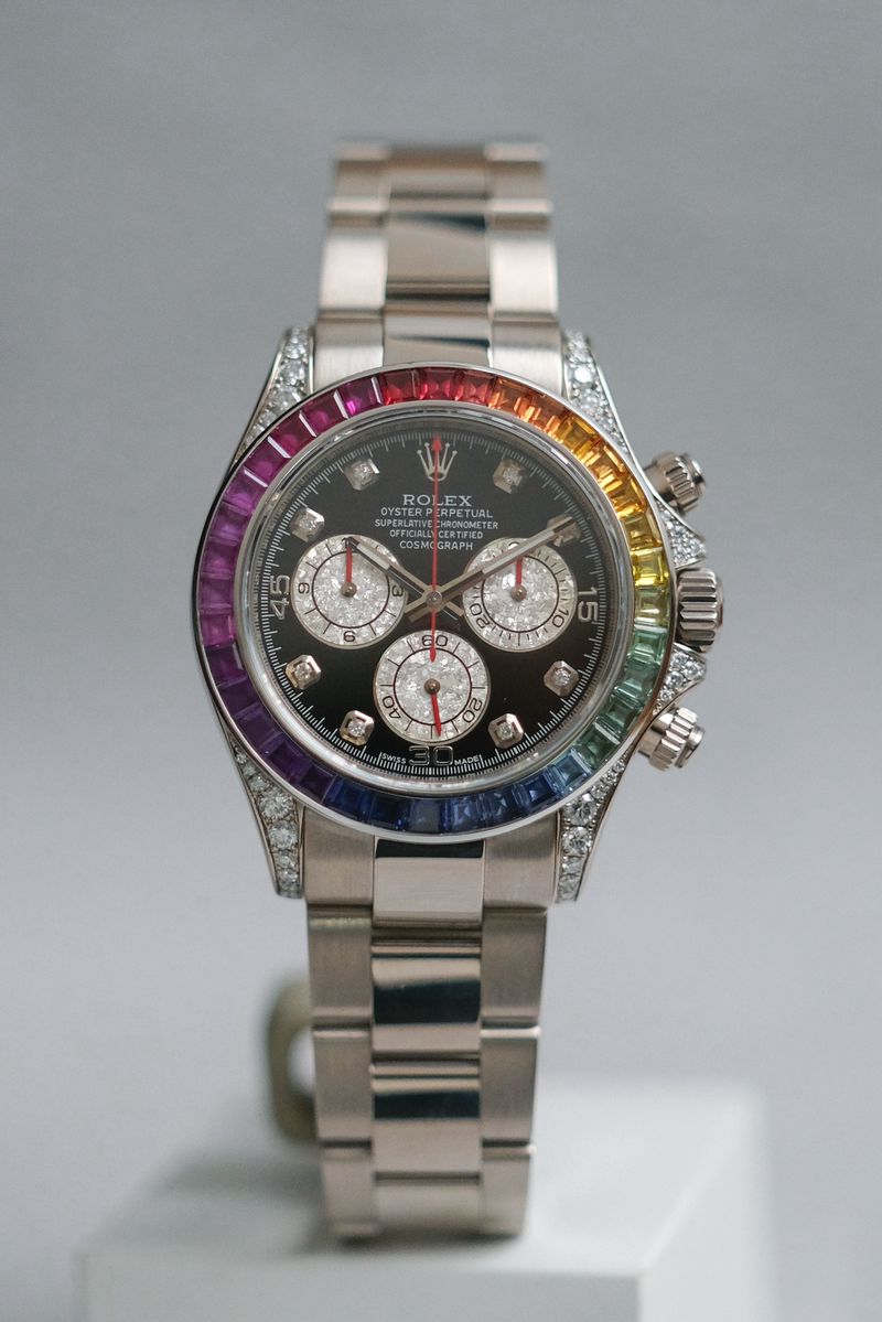 Rolex Daytona Rainbow 18k White Gold (3)