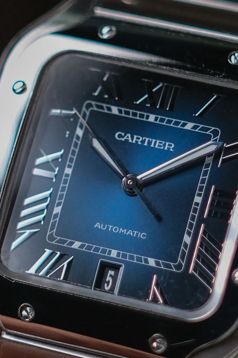 Cartier De Santos L Blue Dial (1)