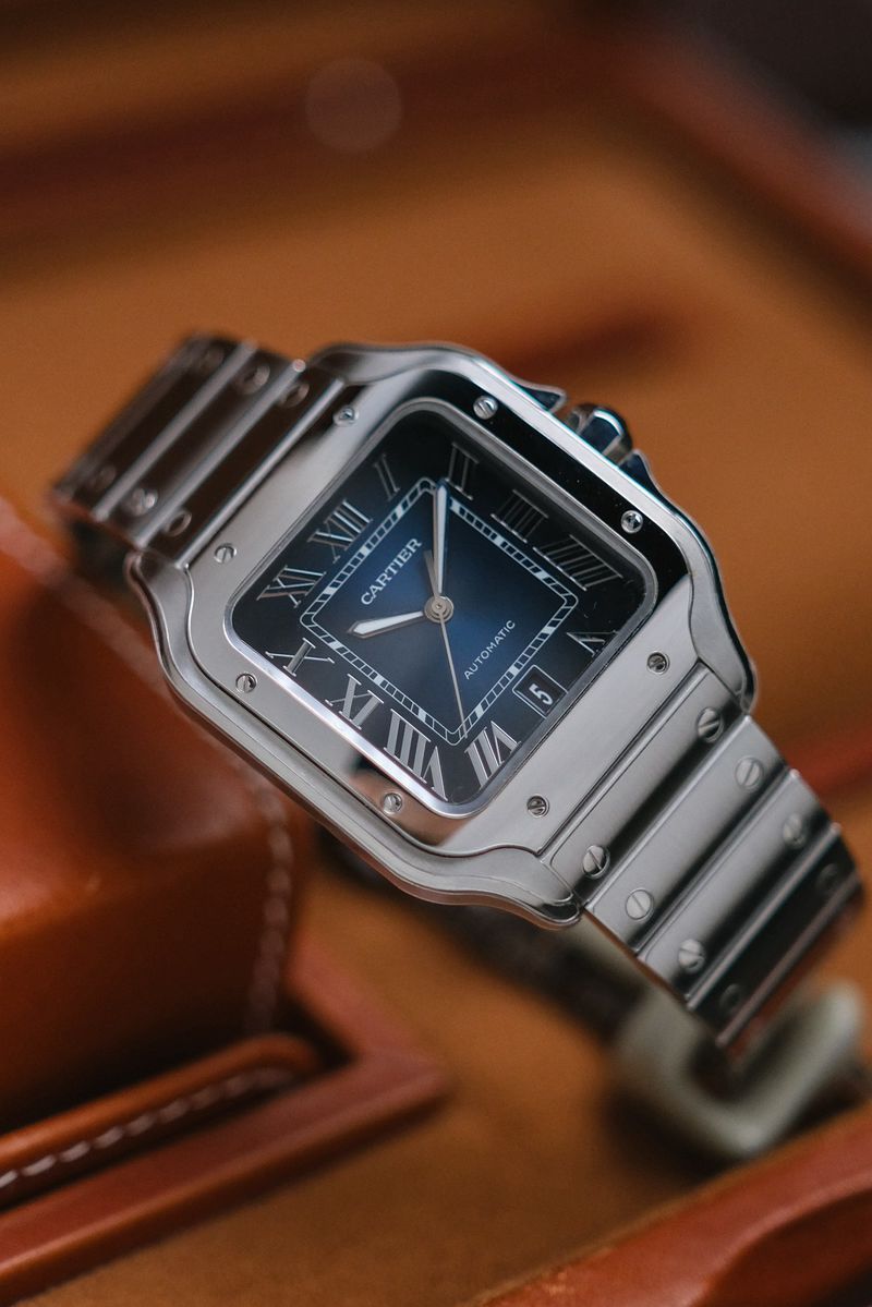 Cartier De Santos L Blue Dial (2)