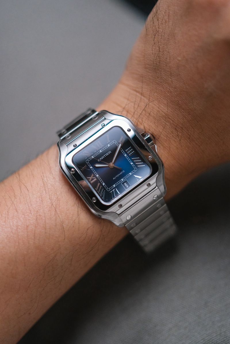 Cartier De Santos L Blue Dial (3)