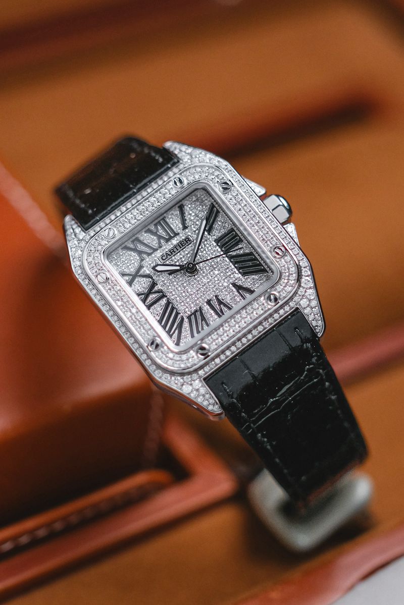 ซื้อ Cartier Santos 100 Medium Diamond