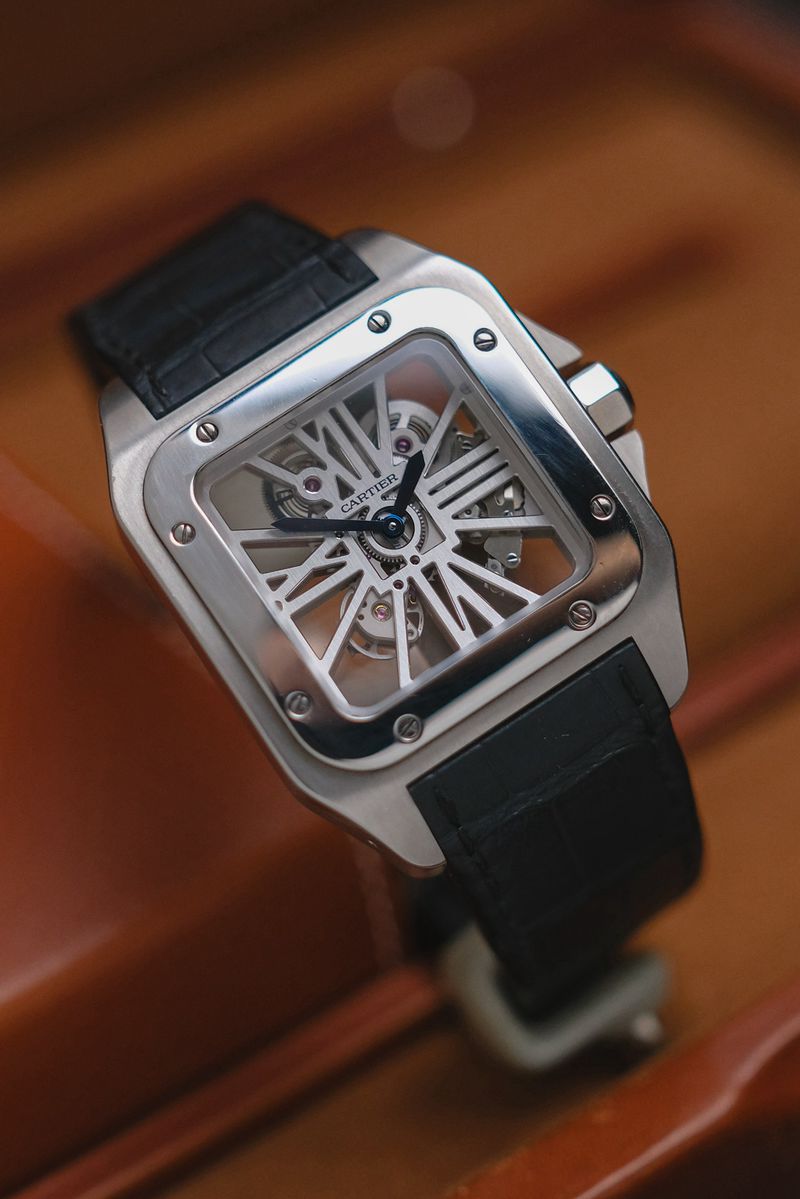 นาฬิกาของแท้ Cartier Santos 100 XL Skeleton Palladium W2020018