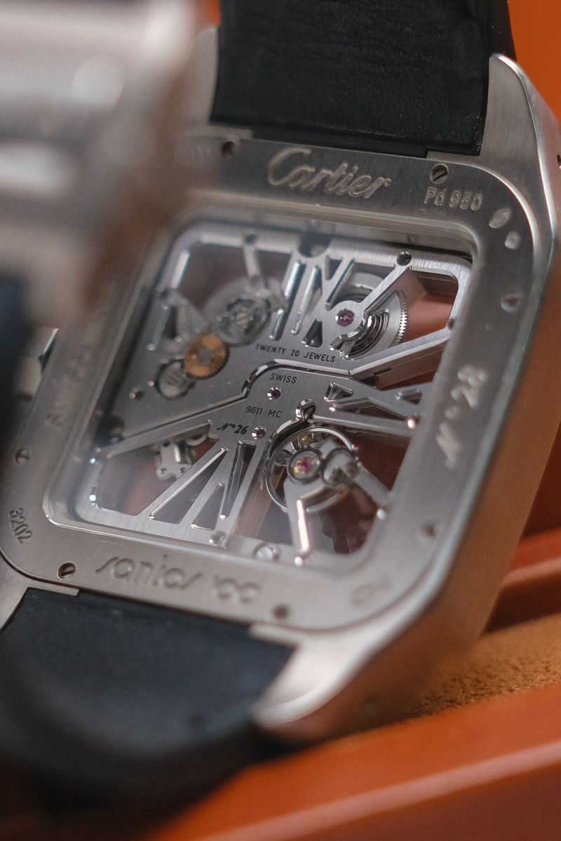 ขายนาฬิกา Cartier Santos 100 XL Skeleton Palladium W2020018