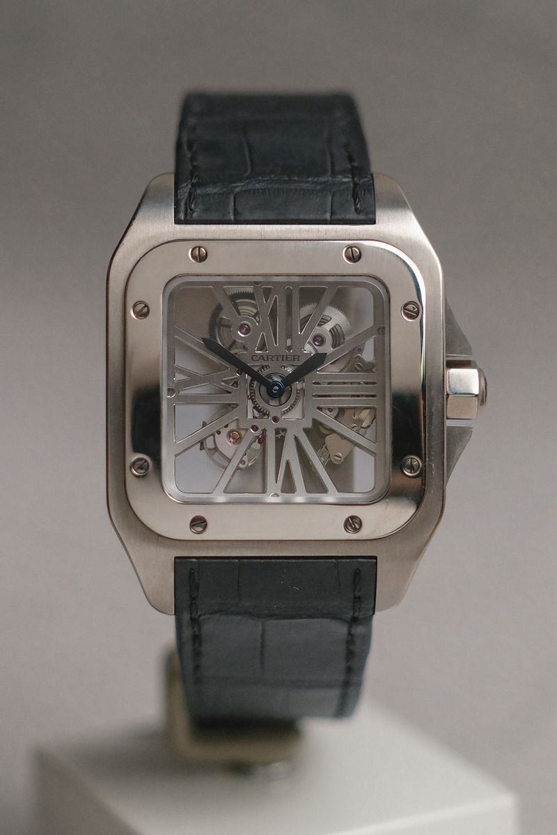 รับซื้อนาฬิกา Cartier Santos 100 XL Skeleton Palladium W2020018