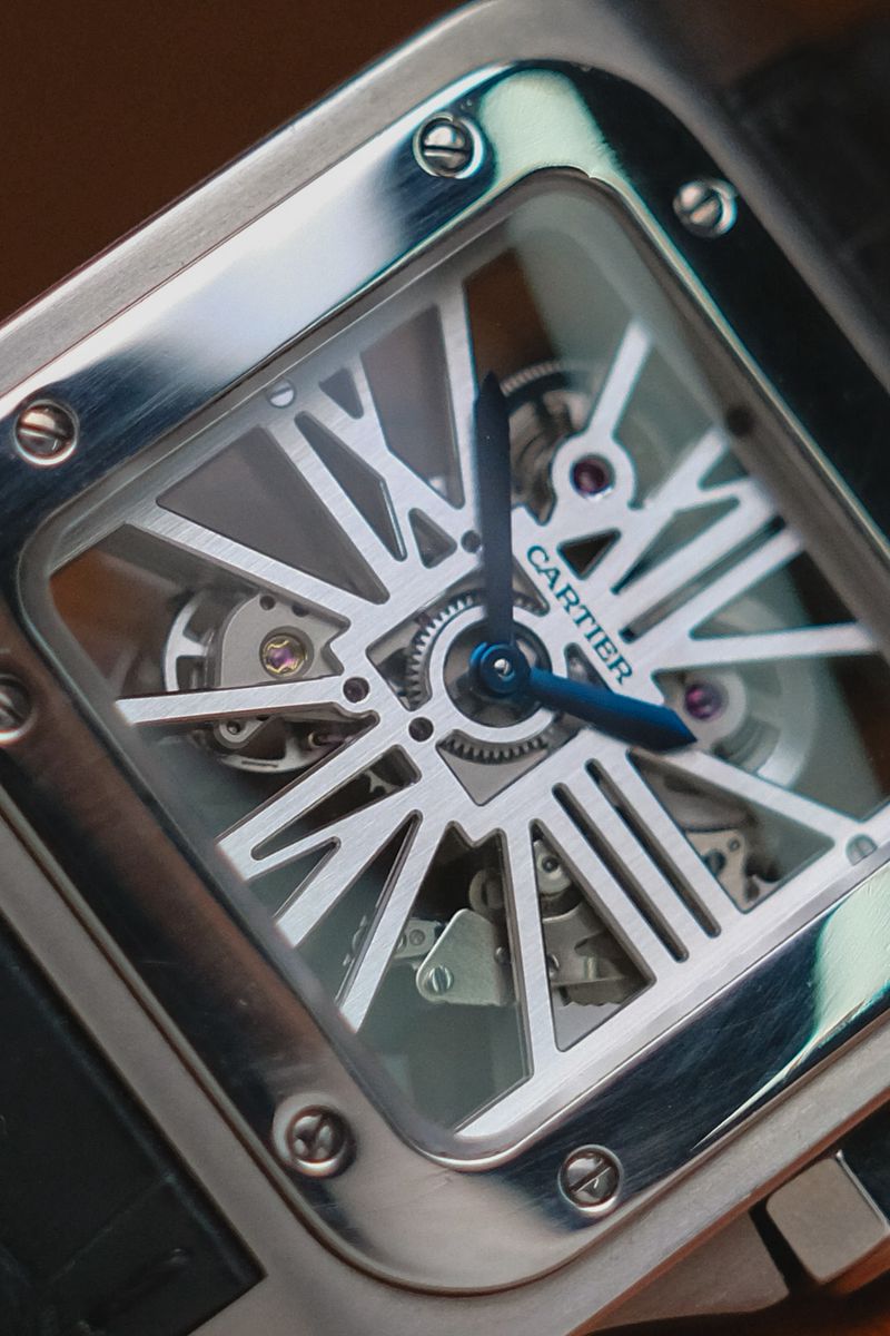 นาฬิกามือสอง Cartier Santos 100 XL Skeleton Palladium W2020018