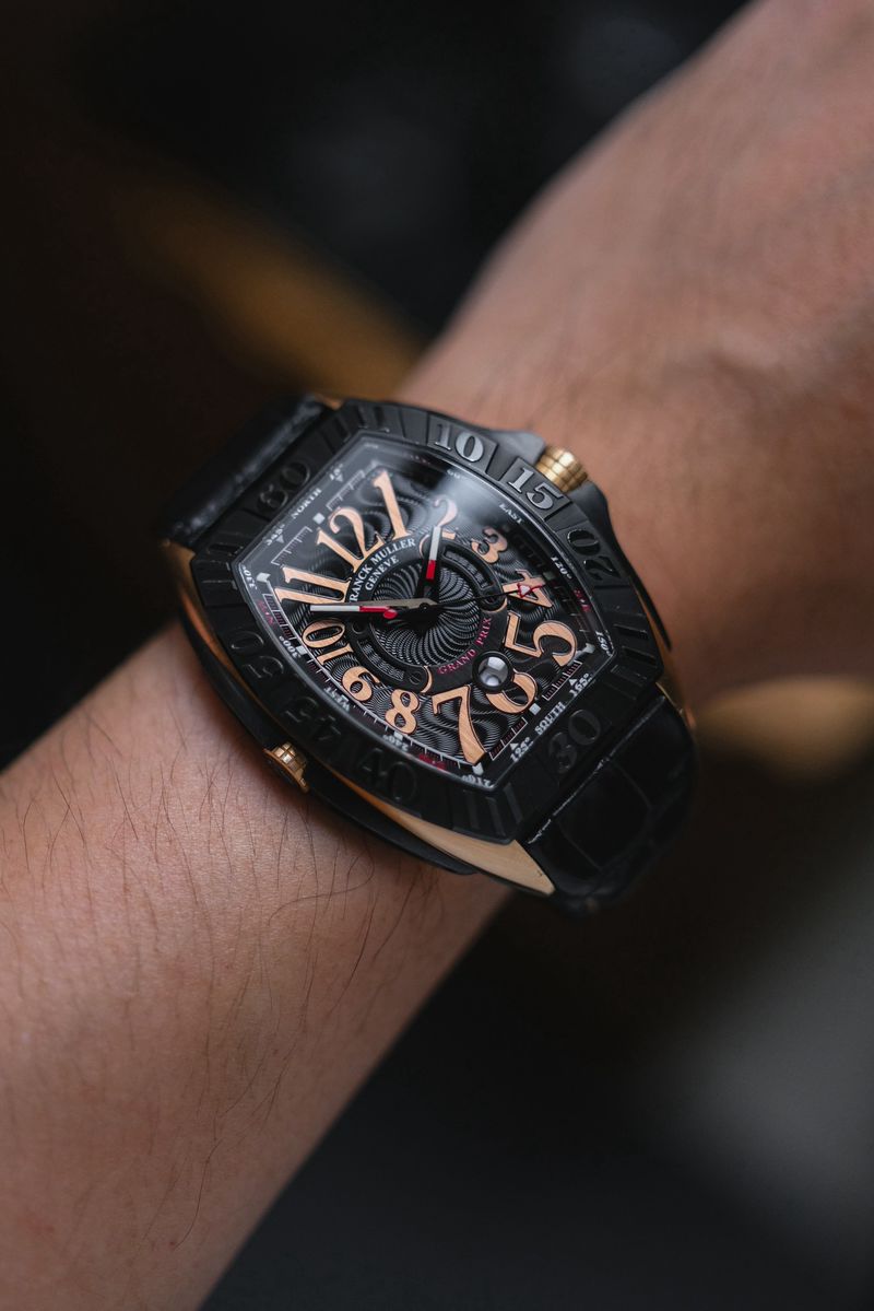 นาฬิกา Franck Muller Conquistador Grand Prix 18K Rose Gold Ref 9900 SC GP